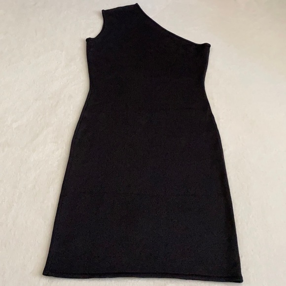 {RL} Ralph Lauren | Black Label One Shoulder Silk Blend Dress Black (2 ?) - Picture 13 of 16